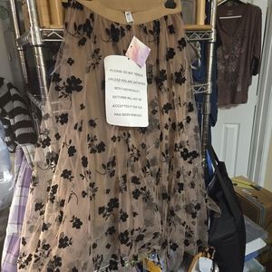 Chicwish 3D Posy Double Layer Skirt
